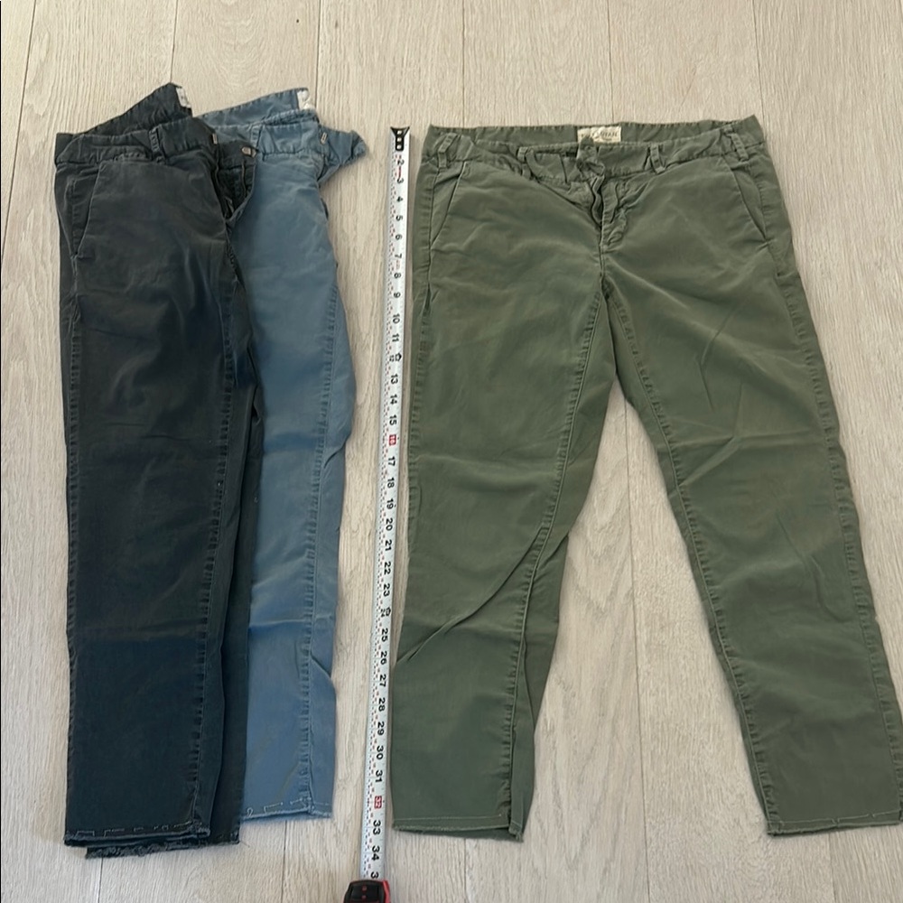 Nili Lotan Green Ankle Cropped Pants Casual Elegance